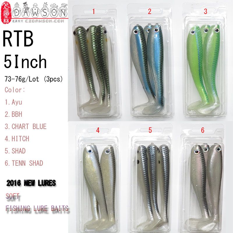 Toy Lure Hollow Swim Baits (5 Inch,73-76g/Packet, 3Pcs/Packet Mix-color Packing) Sports and Entertainment Gifts