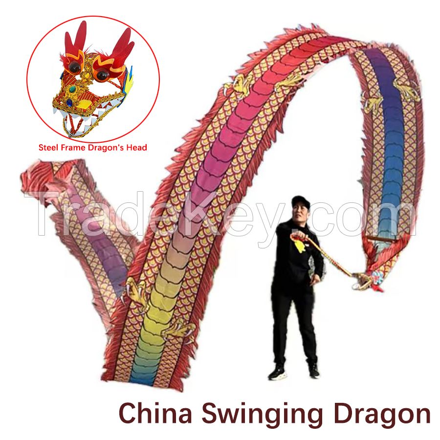 Fitness Dragon Dance POI With Dragon-Head Kit Holiday Gift Chinese Spring Festival Blessings Adult And Children's Toys