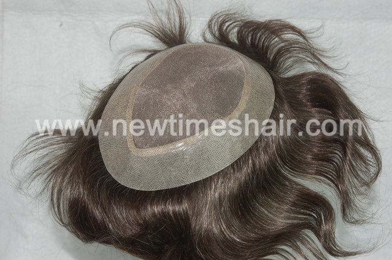 Stock Human Hair Men Toupee