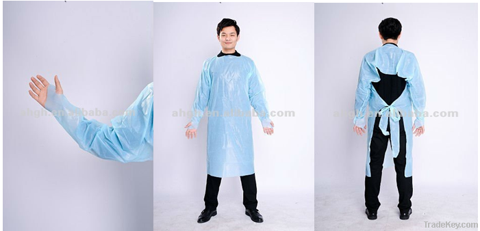 Impervious CPE Gown with Thumb Hook