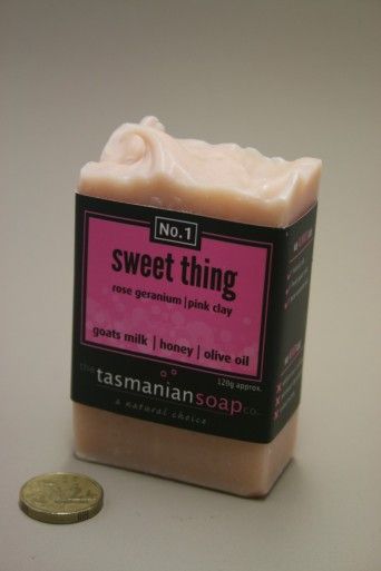 Handmade Soap: ROSE GERANIUM, Fresh Tasmanian Goats Milk, Honey, Olive Oil
