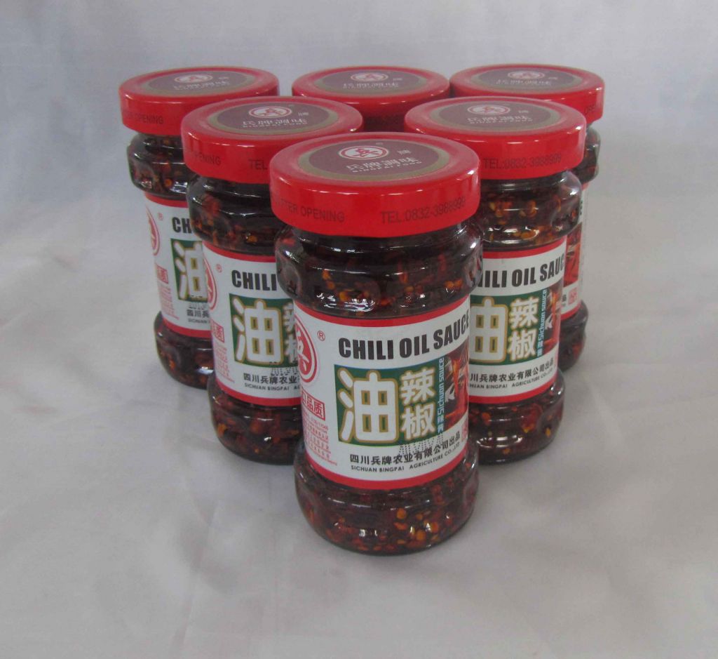 HOT Chili Oil Sauce with soybean, peanut, sesame