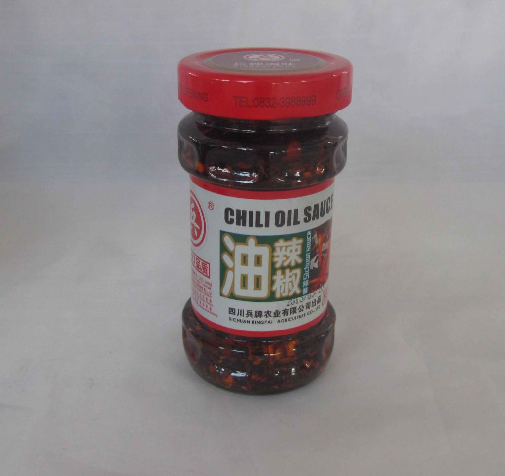 HOT Chili Oil Sauce with soybean, peanut, sesame