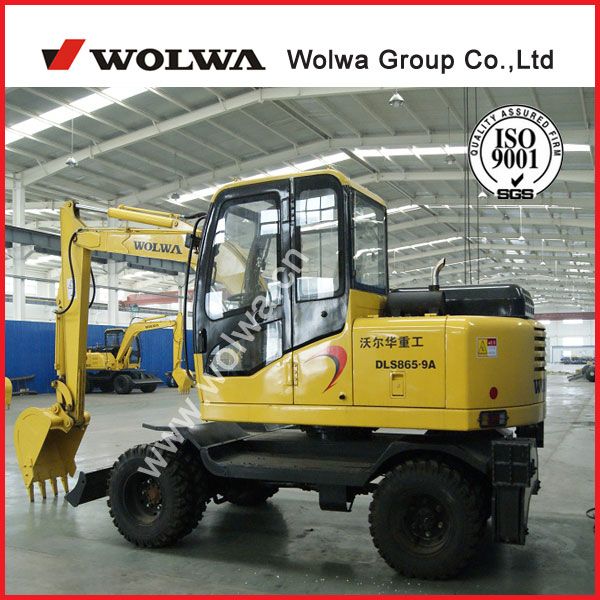 China famous brand wolwa excavator DLS865-9A wheeled excavator