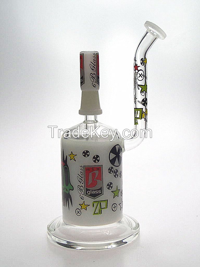 Glass Hot Selling Red Green Mix Ball Inner Perc Glass Water Pipe DAB Rig Glass Smoking Pipe with Glass Smoking Accessories