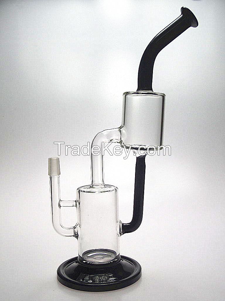 Huaao 2023 Heady Design Recycler Honeycomb Perc Glass Water Pipe DAB Rig Glass Smoking Pipes