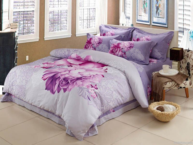 Activated printed fabric four set for bedding