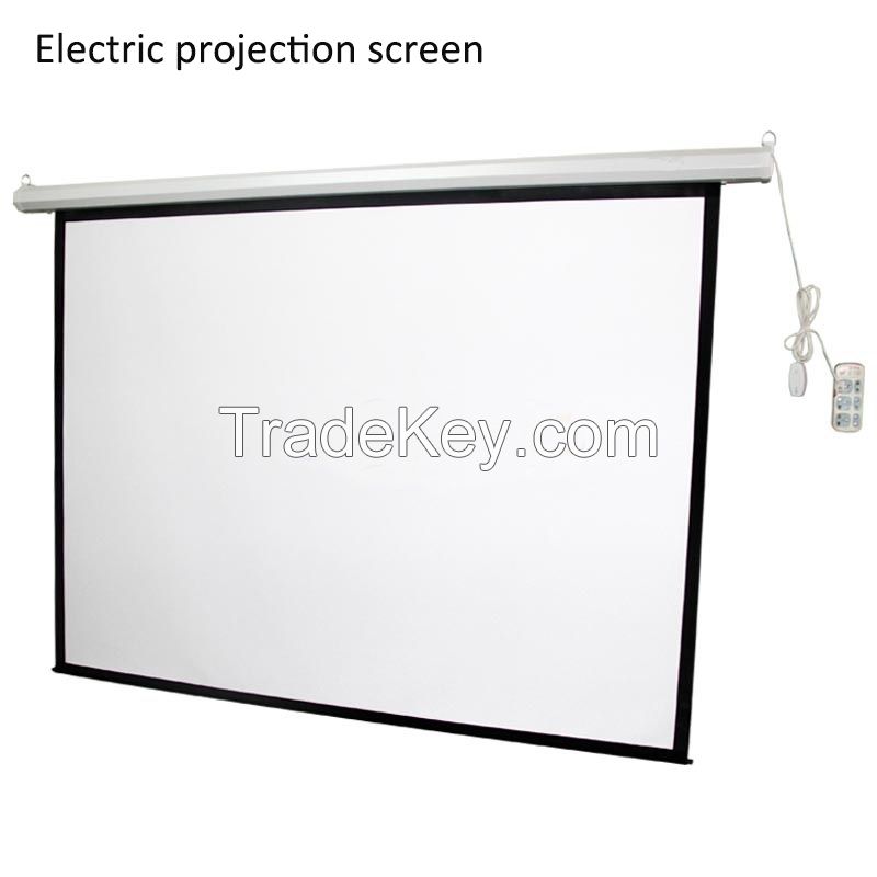 factory directly selling motorised projection screen/high definition electric projection screen/big size projector sreen