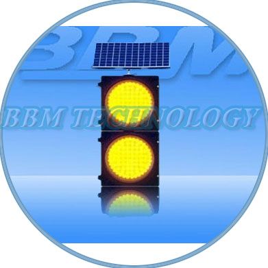 200mm CE approved yellow Solar flashing traffic signal light