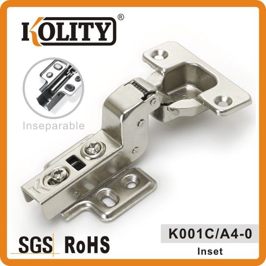 Inseparable hydraulic cabinet furniture hinge (inset)