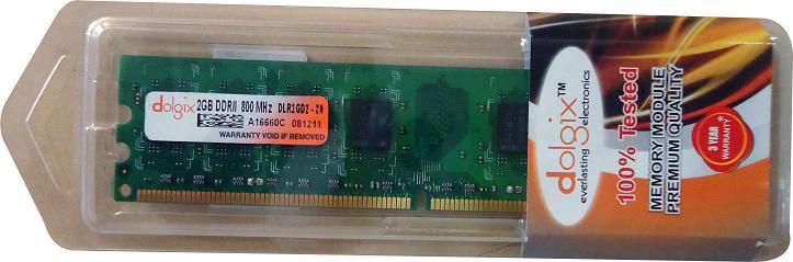 Dolgix Desktop DDR2 2 GB 800MHz PC2-6400 Memory Module
