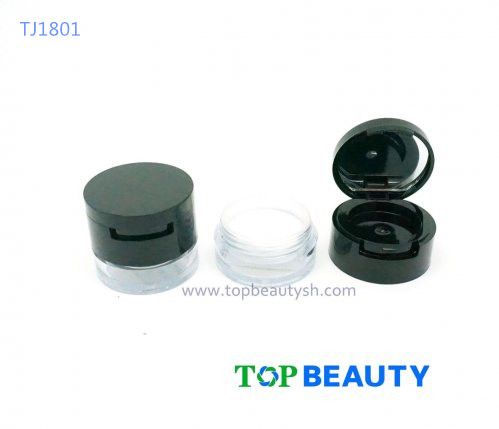 2 in 1 round loose powder container with mirror