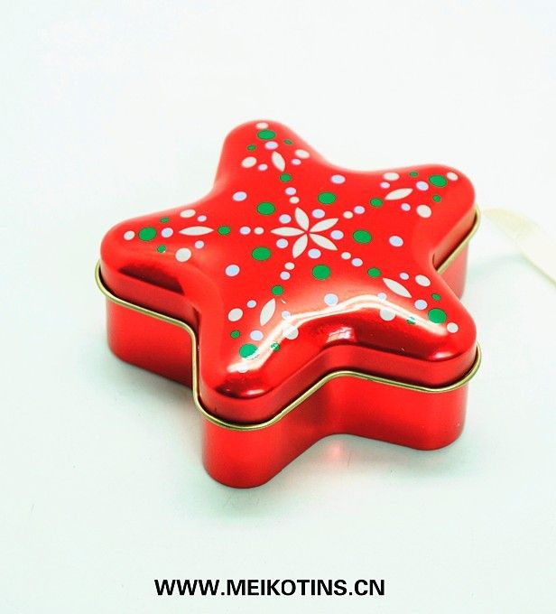 star shaped christmas gift tin box