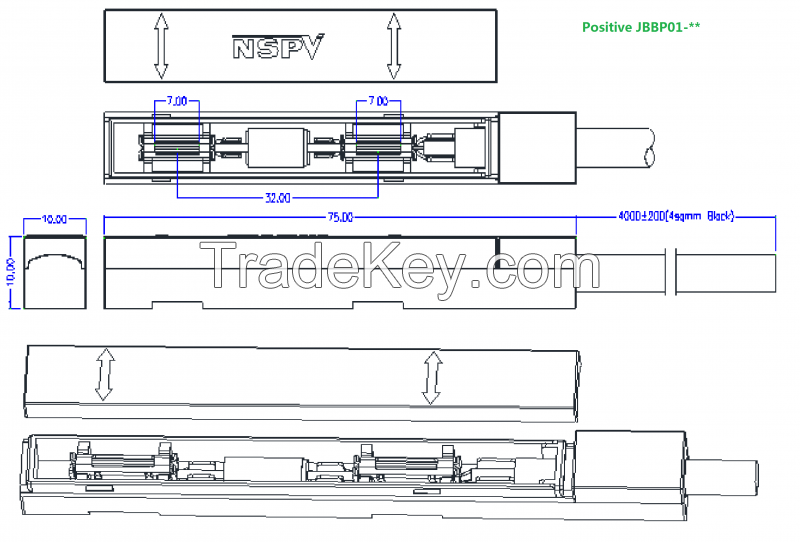 PV Fuse Connector 1500VDC 50A DC Fuse Connector IP68 Waterproof