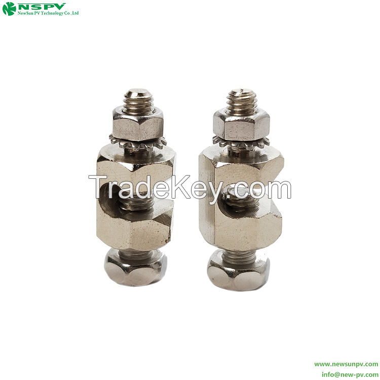 Solar Earth Lugs And Solar Grounding Connector For Solar System Ground Clamps Heavy Duty Forge Steel Earth Clamp
