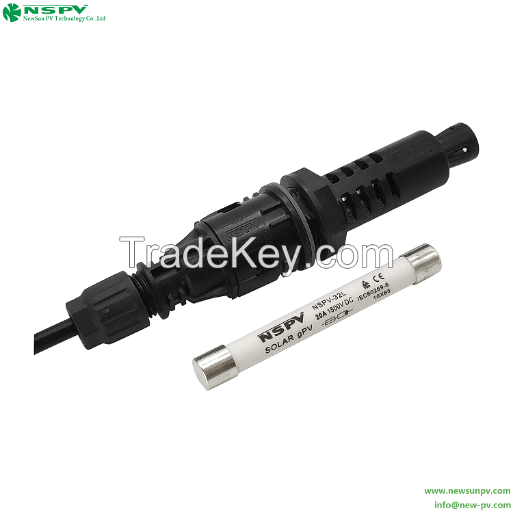 NSPV DC Solar Panel Fuse Connector Cable End 1500VDC 50A PV Panel Connector For Photovoltaic System