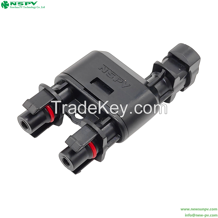 PV3.0 1000VDC Solar Branch Connector 2 To1 Branch With Buckle PV Parts