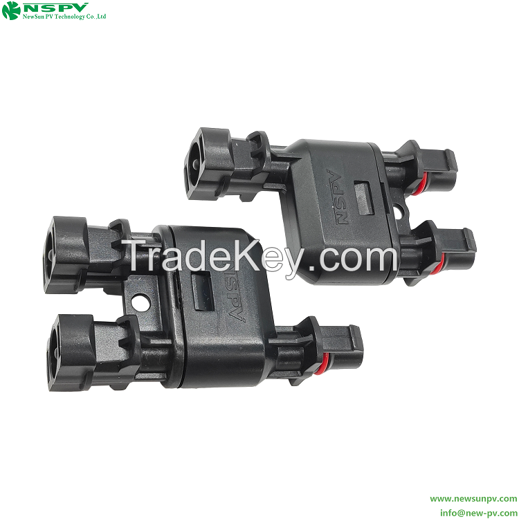 PV3.0 1000VDC Solar Branch Connector 2 To1 Branch With Buckle PV Parts