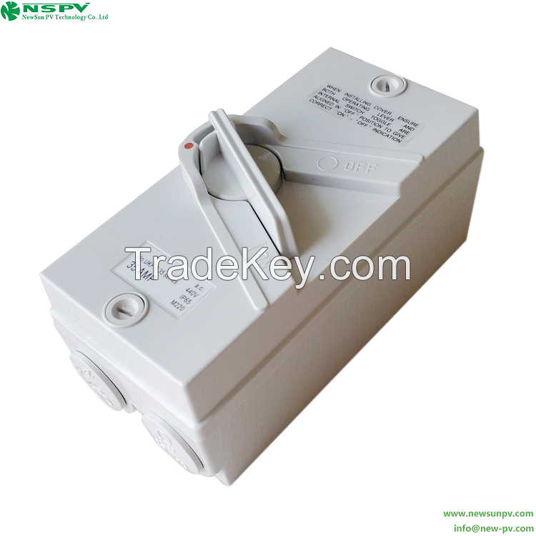 IP66 Rotary AC Isolator Switch Weatherproof 1P 2P 3P 4P AC Isolating Switch