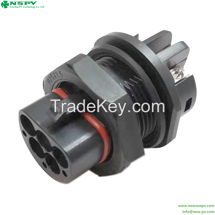Solar AC 5C Connector Rated Current Max.40A(6sqmm) IP67 Waterproof