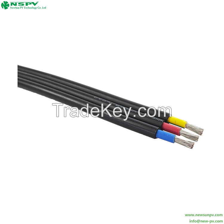 Solar Cable 3 cores Tinned copper XLPE solar wire pv cable 1.8KVDC