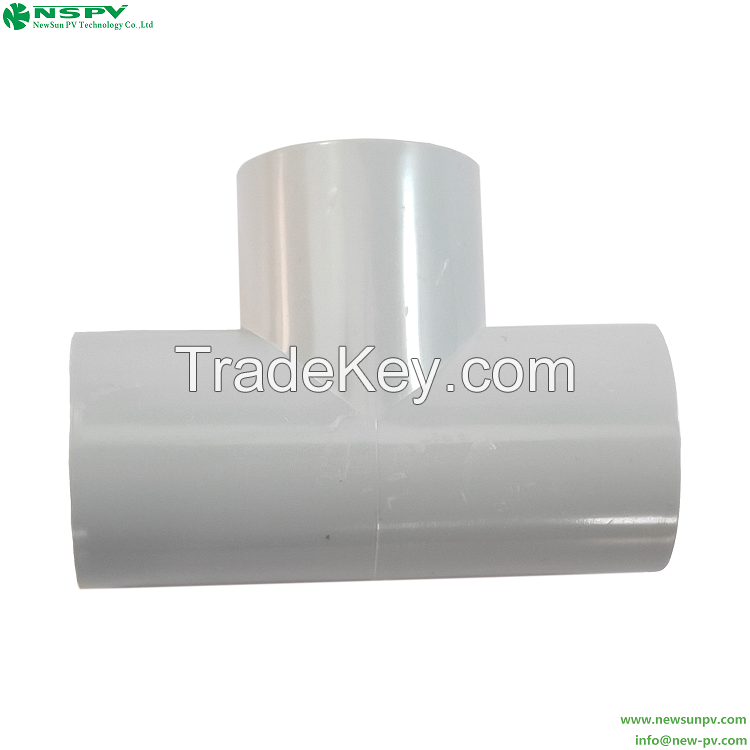 Solid Inspection Tee Direct Tee 3 Way Tee PVC Fittings Conduit Pipe Fittings 25mm