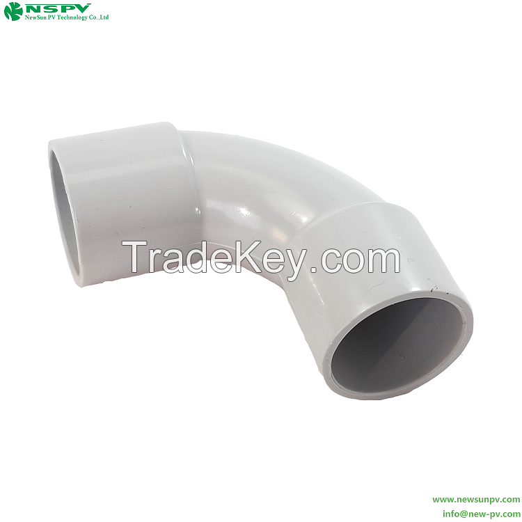 Plastic PVC Elbow Pipe PVC 90 Degree Fittings Electric Perforated Tubes