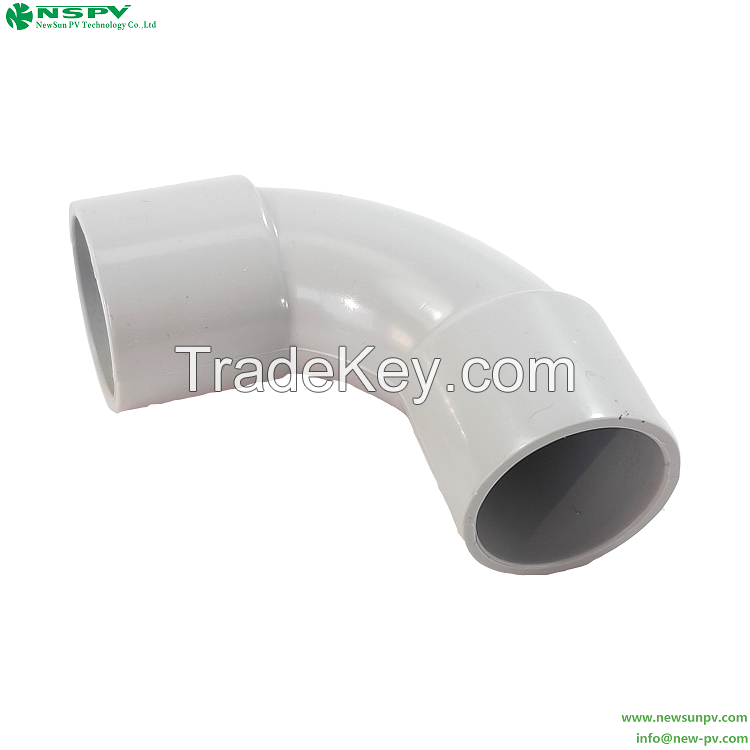 Rectangular Solid Elbow 90Ãƒï¿½Ã‚Â° PVC Elbow Heavy Duty Electric Perforated Tubes PVC Fittings