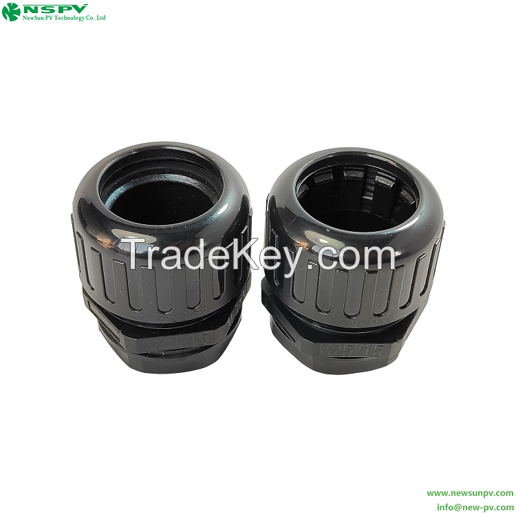 Metric/PG/NPT/G Thread Cable Gland Nylon PA66 Waterproof Cable Gland Connectors Plain screwed adaptor