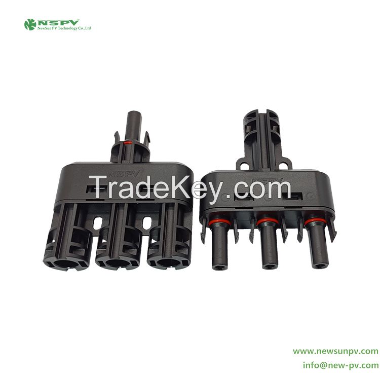 1500VDC 3 To 1 Solar Branch Connectors mc4 Connector 3 In 1 For Photovoltaic System