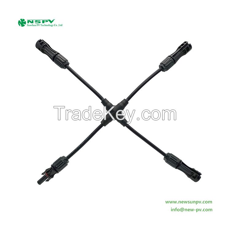 Solar Cable Harness Cross Branch with PV4.0 Cable Connector