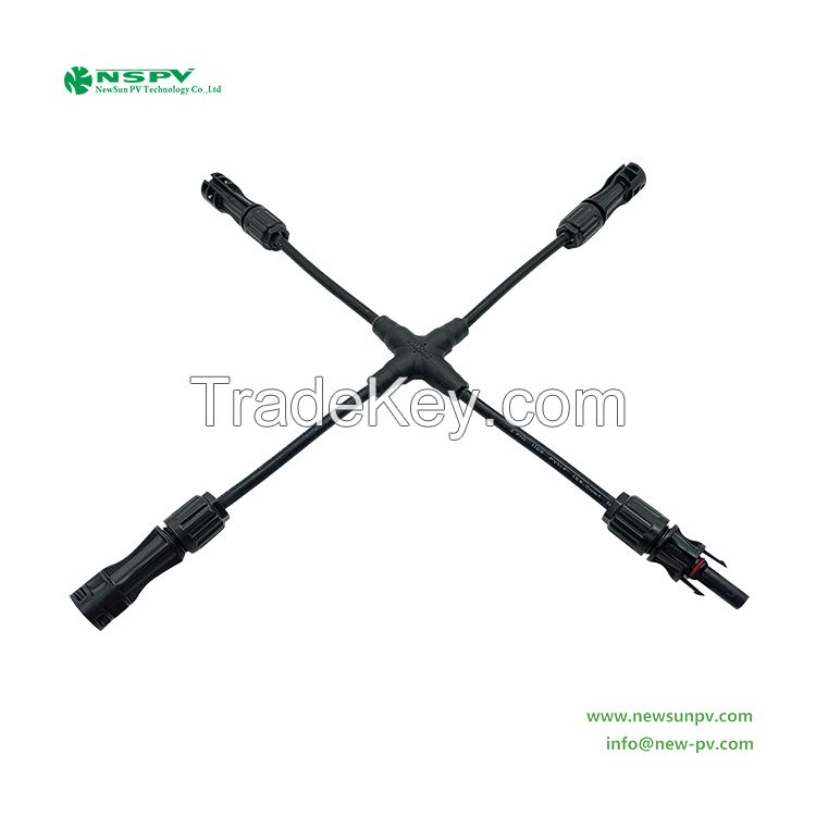 Solar Cable Harness Cross Branch with PV4.0 cable connector