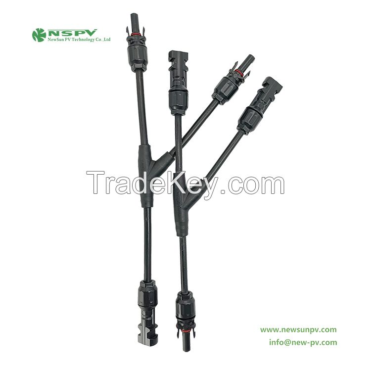 NSPV 2-In-1 Solar Y Connector 2 To 1 Y Connector For Solar Panel Connection