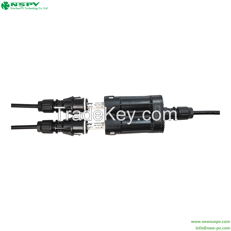 IP68 TUV Solar Branch Fuse Connector 1500VDC Removable Fuse for Solar System Protection