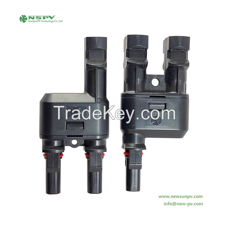 PV4.0 2 To 1 Branch Connector IP67 Waterproof Solar Y Branch Connector For Solar Connection