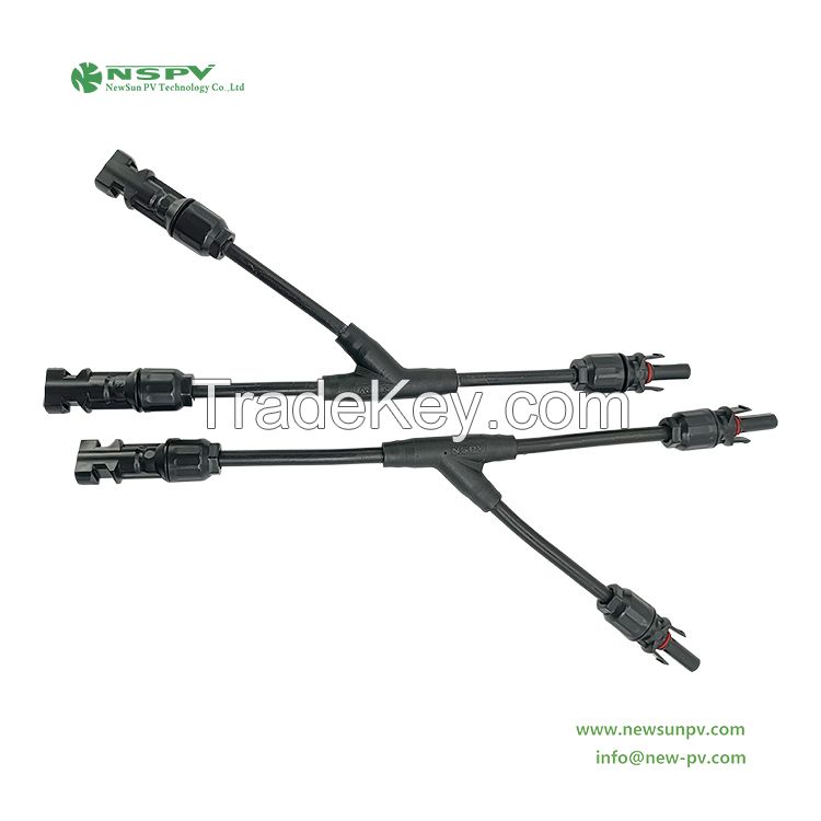 NSPV 2-In-1 Solar Y Connector 2 To 1 Y Connector For Solar Panel Connection