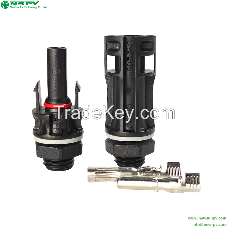 Standard Solar Panel Connector Types 1500VDC Compatible MC 4 Panel Receptacles