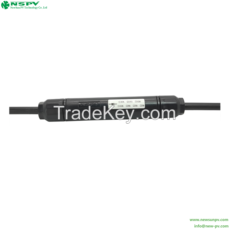 PV4.0 Solar Diode Connector 1000VDC 30A mc4 Inline Solar Bocking Diode For Photovoltaic System