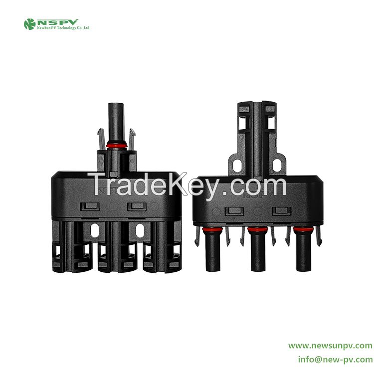 1500VDC 3 To 1 Solar Branch Connectors mc4 Connector 3 In 1 For Photovoltaic System