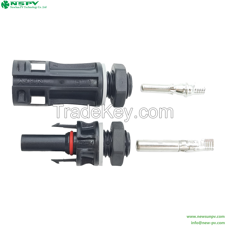 Standard Solar Panel Connector Types 1500VDC Compatible MC 4 Panel Receptacles