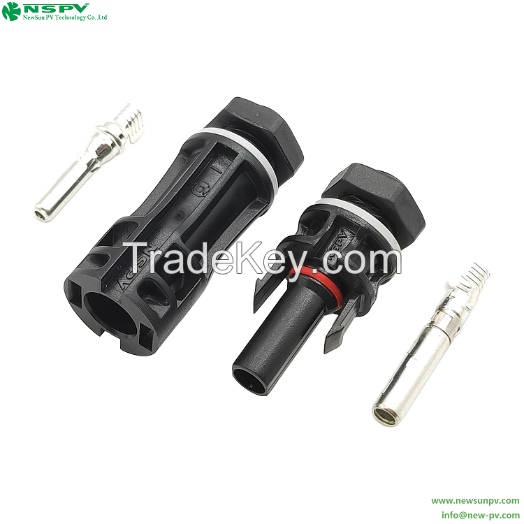 Standard Solar Panel Connector Types 1500VDC Compatible MC 4 Panel Receptacles