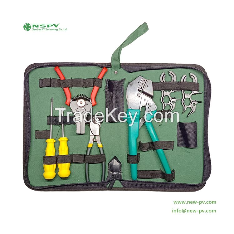 Solar tool kit mc4 crimping tool kit solar installer tool kit cable crimper wire stripper