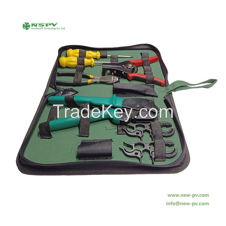 Solar Tool Kit mc4 Crimping Tool Kit Dolar Installer Tool Kit Cable Crimper Wire Stripper