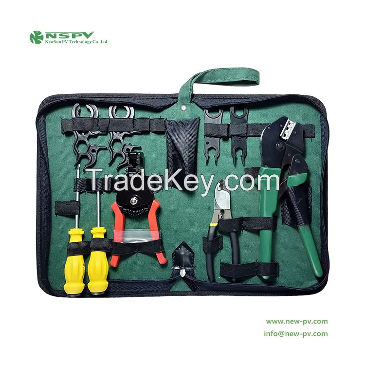 Solar tool kit mc4 crimping tool kit solar installer tool kit cable crimper wire stripper