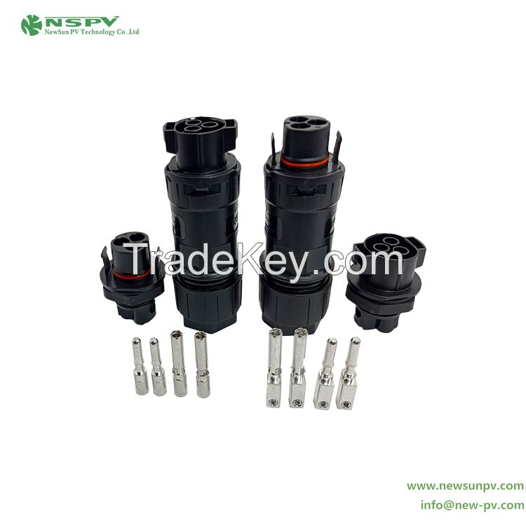 2P 3P Solar AC Connector IP68 Waterproof AC Power Connector For Solar Inverter And Combiner Box