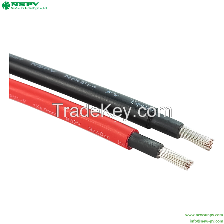 PV Solar dc cable PV solar wire 2.5mm2 4mm2 6mm2 10mm2 1500V PV1-F 1000V