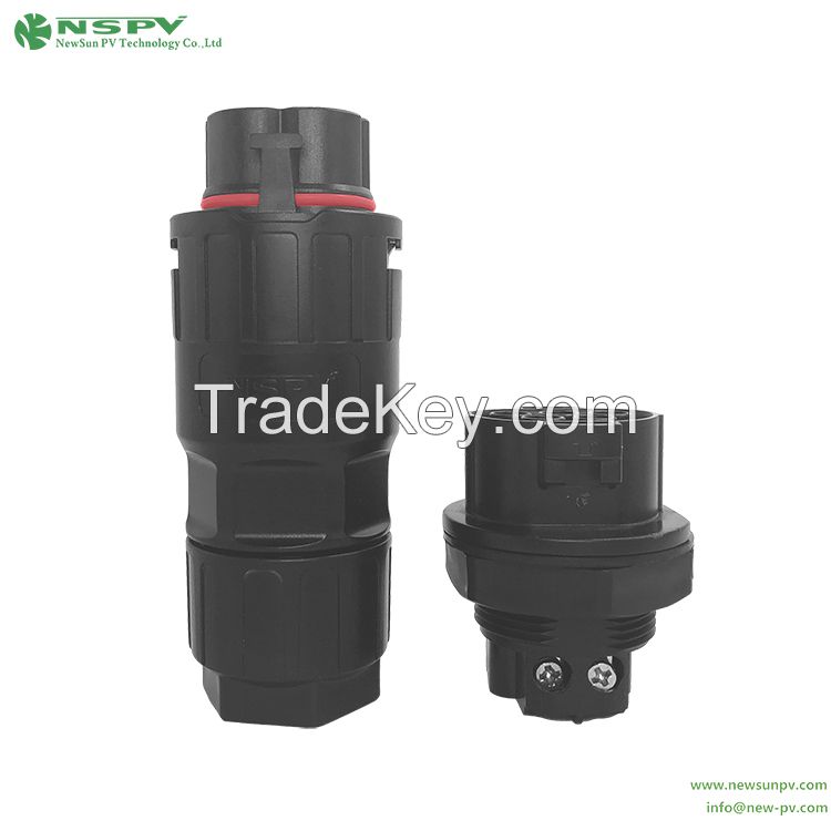 EN 61984 Standard 4P 5P Solar AC Connector For Solar Inverter IP68 Waterproof  AC Connector 5Cores