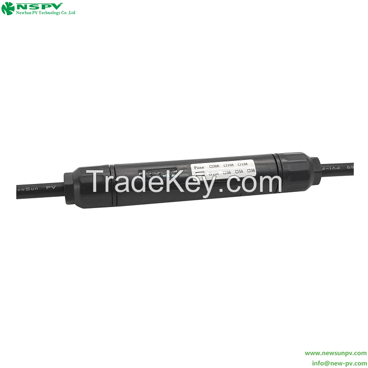 Good Quality Solar DC Fuse Connector IP68 Waterproof 1500VDC 50A Inline Fuse Connector