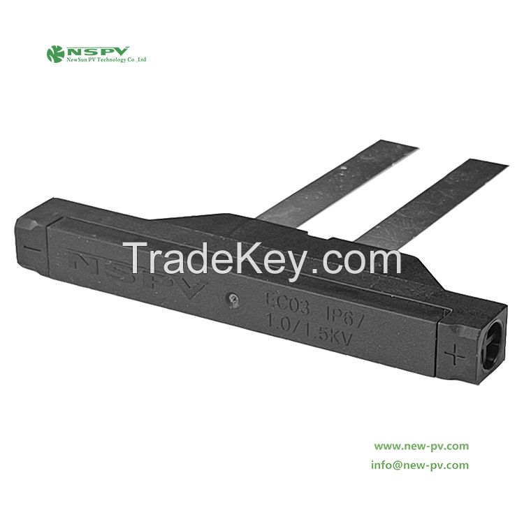 Bifacial Solar Module PV Edge Connector Tinned Copper 0.25mohm For Biracial Solar Panels CATIII/2