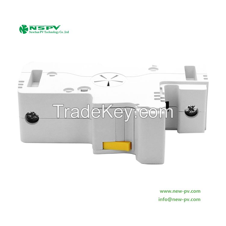 2023 New Solar Fuse Holder 1500VDC Max100A Din Rail Mount Fuse Holder